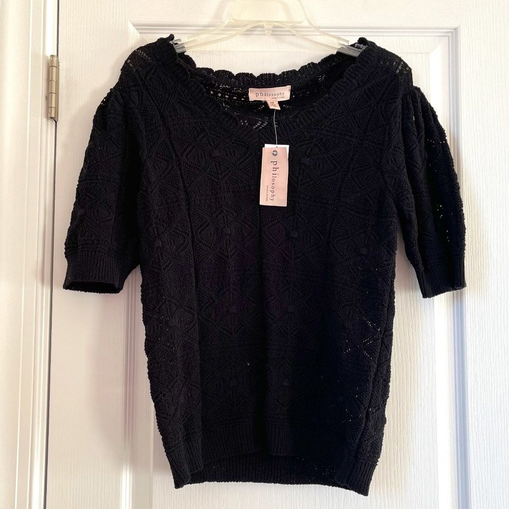 New Women's Philosophy Top Black Size M